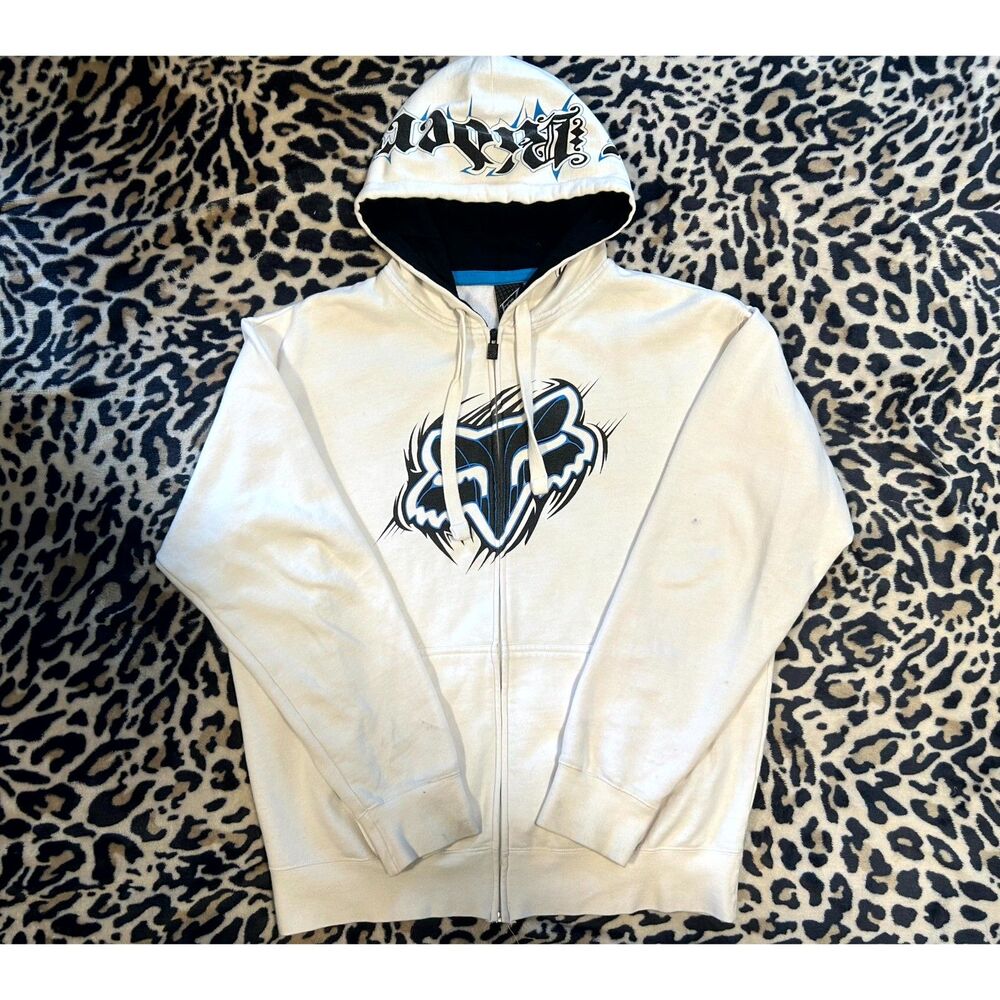 Vintage Y2K Fox Racing Head Full Zip Hoodie